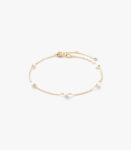 Gold Pearl Station Bracelet