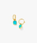 Pyramid Charm Hoop Earrings